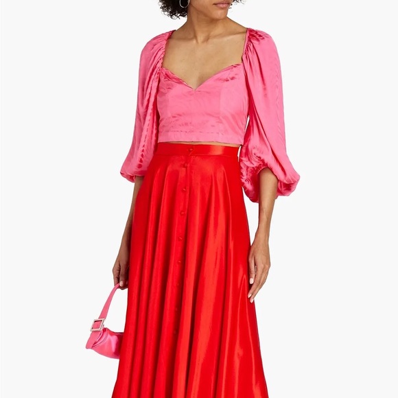 NEW NWT Rotate Birger Christensen Irina Crop Top - Picture 1 of 8